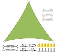 ROUYA Toldo Vela de Sombra Toldo Triangular Impermeable De Poliéster con 95% De Protección UV Y 3 Cuerdas Fijas For Jardín, Balcón, Piscina Y Terraza.(Green,2x2x2m)