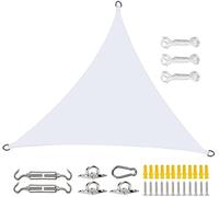 ROUYA Toldo Vela de Sombra Toldo Vela De Sombra Impermeable,Toldo De Patio,Toldo Vela De Sombra Triangular Impermeable Protección UV A Prueba De Viento,Adecuado para(Blanc,3x3x3m)