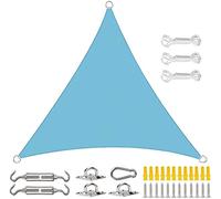 ROUYA Toldo Vela de Sombra Toldo Vela Triangular Rectangular Impermeable con Protección UV For Terraza Y Jardín Al Aire Libre.(Sky Blue,4.5x4.5x4.5m)