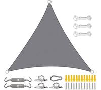 ROUYA Toldo Vela de Sombra Vela De Sombra Triangular De 2 X 2 X 2 M, HDPE Transpirable, For Exteriores, 95% De Protección UV, For Patio, Jardín, Terraza, Pérgola con Cuerda, Gris(Gray,4x4x4m)