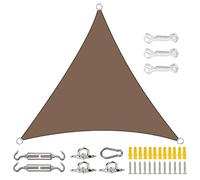 ROUYA Toldo Vela de Sombra Vela De Sombra Triangular Rectangular Impermeable, Vela De Sombra Solar con Protección UV For Terraza Y Jardín Al Aire Libre.(Brown,4x4x4m)