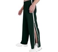 ROUYA Tracksuit Bottoms Men Athletic Casual Jogger Sweatpants Outdoor Straight Legs Pants En's Training Trousers with Full-Length Zip Jogging Trousers Lightweight Workout Yoga Trousers(Green,XXL)