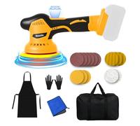 Rouzin Pulidora de coche para Makita 18 V, pulidora de batería para coche, pulidora excéntrica con 8 velocidades variables (sin batería)