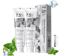 Rovaxz Toothpaste,#1 Fluoride-Free Hydroxyapatite Toothpaste,Fresh Mint 7.5% Hydroxyapatite for Advanced Enamel Protection Restores Whitens,Gentle Effective Sensitive Teeth (2pc)