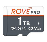 ROVE PRO - Tarjeta micro SD microSDXC de 1 TB con adaptador SD de tamaño completo de 100 MB/s de velocidad de lectura, C10, U3, V30, 4K, A2 para Dash Cam, teléfonos inteligentes Android, tabletas,
