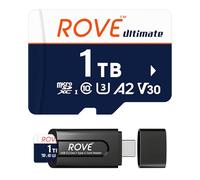 Rove Ultimate - Tarjeta de Memoria microSDXC microSDXC con Lector de Tarjetas USB 3.2 Tipo C, 170 MB/s C10, U3, V30, 4K, A2 para Dash CAM, teléfonos Inteligentes Android, tabletas, Juegos (1 TB)