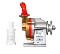 Rover Pompe N20 - Bomba de Trasiego para Agua y Gasoil, Bomba a Rodete de Anillo Líquido con Accionamiento a Polea, Caudal 1700 L/h, Cuerpo de Latón