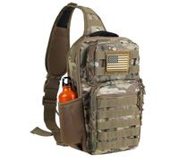 Rover Sling Pack - Mochila táctica con soporte para botellas, bolsa cruzada para el pecho, Camouflaje, 13L, Táctica