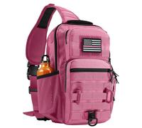 Rover Sling Pack - Mochila táctica con soporte para botellas, bolsa cruzada para el pecho, Rosa, 13L, Táctica