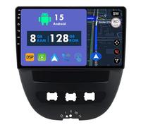 RoverOne Estéreo CarPlay 8G+128G para Peugeot 107 para Citroen C1 para Toyota Aygo 2005-2014 con Android Auto Radio GPS Navi Bluetooth RDS WiFi Pantalla Táctil Unidad Principal Reproductor