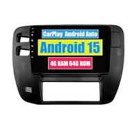 RoverOne Unidad principal estéreo CarPlay para Nissan Patrol Y61 1997 1998 1999 2000-2005 Android Auto pantalla táctil Sat Navi Bluetooth WiFi reproductor de radio (para volante a la izquierda)