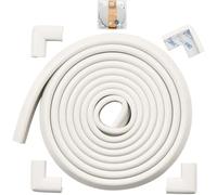 Roving Cove HeftyFit - Protector de Esquinas a Prueba de bebés (Borde Grande de 15 pies, 4 Esquinas), Resistente, Espuma de Goma NBR Suave, Protector de Parachoques de Seguridad para Muebles y