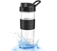 ROVLAK Botella Batidora Smoothie 570ml Botella Agua Deporte Reutilizable Water Bottle Gimnasio Botella BPA Free Tritan Botella Portable Blender Bottle para Gym Viaje Soporte Camping Bicicleta