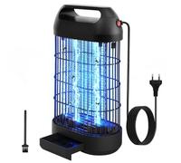 ROVLAK Lámpara Antimosquitos 18W con Red Doble de 2000V & Luz UV 365nm, Mata Mosquitos y Moscas Electrico Cobertura 80m² Aparatos Trampa Repelente Mosquitos y Insectos para Jardín, Terraza, Hogar