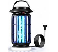 ROVLAK Lámpara Antimosquitos 2 en 1 con Luz LED, Mata Mosquitos Eléctrico 4000V con Luz UV 365nm, IPX4 Impermeable, Aparato Mosquitos Eléctrico Interior y Exterior para Dormitorio, Terraza y Camping