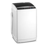 ROVSUN - Lavadora portátil de 25 libras, lavadora eléctrica completamente automática con tambor de acero inoxidable, lavadora compacta de 110 V, lavadora y secadora combinada con bomba de drenaje para