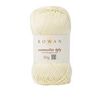 Rowan 9802179-00421 - Hilo para tejer a mano, 100% algodón, color crema