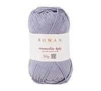 Rowan Summerlite - Hilo de algodón 100% gris de 4 capas, 50 g