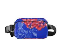 Rowanberry Fruit - Riñonera para mujeres, hombres, adolescentes, resistente al agua, antirrobo, con correa ajustable para viajes, gimnasio, trabajo, Fruta azul real, 1 size