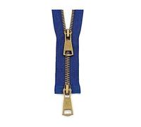 ROWCES 5# Coloridos Deslizadores Dobles de Extremo Abierto Cremallera de Metal de Cobre Cremallera de 2 vías para Accesorios de Costura de Ropa, 20cm