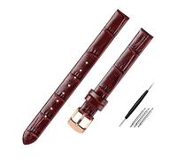 ROWCES Correa de reloj de cuero, correa de reloj de 10mm, correas de reloj para mujer, correa de reloj fina para mujer, accesorios de reloj, 10mm