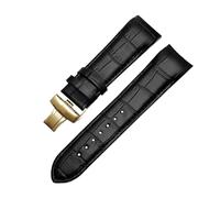 ROWCES Correa de reloj de cuero de 22mm, 23mm y 24mm, pulseras de repuesto de reloj con extremo curvado para accesorios de reloj para hombre, 22mm