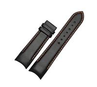 ROWCES Correa de reloj de cuero de 22mm, 23mm y 24mm, pulseras de repuesto de reloj con extremo curvado para accesorios de reloj para hombre, 24mm