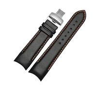 ROWCES Correa de reloj de cuero de 22mm, 23mm y 24mm, pulseras de repuesto de reloj con extremo curvado para accesorios de reloj para hombre, 23mm