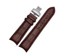 ROWCES Correa de reloj de cuero de 22mm, 23mm y 24mm, pulseras de repuesto de reloj con extremo curvado para accesorios de reloj para hombre, 22mm