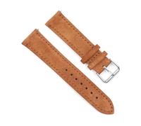 ROWCES Correa de reloj de cuero de ante suave, pulsera de reloj de 18mm - 24mm, accesorios de reloj con hebilla de acero inoxidable, Marrón, 22mm
