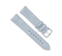 ROWCES Correa de reloj de cuero de ante suave, pulsera de reloj de 18mm - 24mm, accesorios de reloj con hebilla de acero inoxidable, Azul claro, 18mm