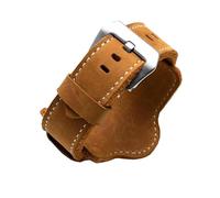 ROWCES Correa de reloj de cuero Retro para hombre, pulsera de repuesto de 20mm, 22mm, 24mm, 26mm, marrón/negro con estera, 22mm