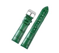 ROWCES Correa de reloj de cuero verde, 16mm, 18mm, 20mm, 22mm, pulseras de repuesto para reloj, accesorios para reloj, 16mm