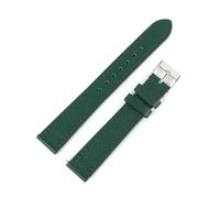 ROWCES Correa de reloj de cuero vintage de 12mm a 22mm, pulseras de repuesto para relojes de hombre y mujer, hebilla, Verde, 18mm