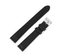 ROWCES Correa de reloj de cuero vintage de 12mm a 22mm, pulseras de repuesto para relojes de hombre y mujer, hebilla, Negro, 14mm