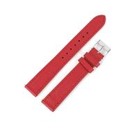 ROWCES Correa de reloj de cuero vintage de 12mm a 22mm, pulseras de repuesto para relojes de hombre y mujer, hebilla, Rojo, 18mm