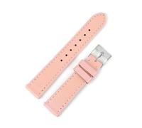 ROWCES Correa de reloj de cuero vintage de 12mm a 22mm, pulseras de repuesto para relojes de hombre y mujer, hebilla, Rosa, 16mm