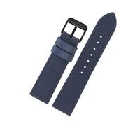 ROWCES Correa de reloj de lona de nailon, cómoda correa de reloj con forro de cuero, 18, 19, 20, 21, 22, 23 y 24mm, 20mm