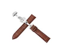 ROWCES Correas de reloj de cuero, pulsera de reloj de 12mm - 24mm, cierre automático de doble presión para accesorios de reloj de hombre, 20mm