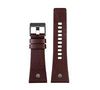 ROWCES Correas de reloj de gran tamaño para hombre, pulsera de cuero negra/marrón de 24mm, 26mm, 28mm, 30mm y 32mm, 24mm