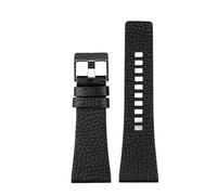 ROWCES Correas de reloj de gran tamaño para hombre, pulsera de cuero negra/marrón de 24mm, 26mm, 28mm, 30mm y 32mm, 28mm
