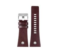 ROWCES Correas de reloj de gran tamaño para hombre, pulsera de cuero negra/marrón de 24mm, 26mm, 28mm, 30mm y 32mm, 28mm