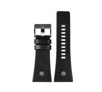 ROWCES Correas de reloj de gran tamaño para hombre, pulsera de cuero negra/marrón de 24mm, 26mm, 28mm, 30mm y 32mm, 32mm