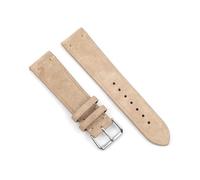 ROWCES Correas de reloj Vintage de cuero de gamuza, correa de repuesto de 18mm, 20mm, 22mm y 24mm para accesorios de reloj, Beige, 18mm