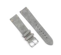 ROWCES Correas de reloj Vintage de cuero de gamuza, correa de repuesto de 18mm, 20mm, 22mm y 24mm para accesorios de reloj, Gris, 24mm