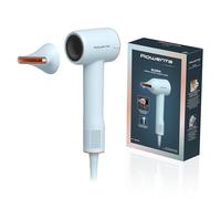 Rowenta Blumia Secador de Pelo Compacto y Ligero 350g HY5N10 | Motor Digital, Secado Rápido, Generador Iones, 3 temperaturas, Boquilla Magnética, Color: Negro/Azul