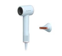 Rowenta Blumia Secador de Pelo Compacto y Ligero 350g, Motor Digital, Secado Rápido, Generador Iones, Control Inteligente 40°C, 3 temperaturas, 2 velocidades, Boquilla Magnética, Azul, HY5N10E0
