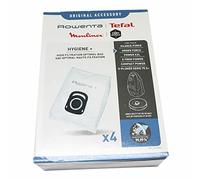 Rowenta Bolsas de aspirador con gran poder de filtración, Filtración del 99,99%, Cierre automático de la bolsa, 0 contacto con el polvo, ZR200520