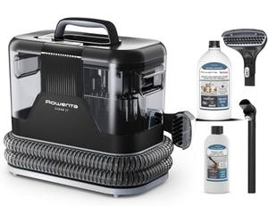 Rowenta Clean It, Aspirador de tapicerías + 2 botellas de limpieza (250ml para tapicerías + 1L para mascotas), Limpieza rápida de derrames y manchas, Potencia de 400 W, Compacto y portátil, IN5014OM