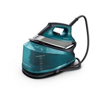 Rowenta Compact Steam Pro 6,2 - Centro de planchado de 2200 W de potencia, 6,2 bares, golpe de vapor de 310 g/min, suela Microsteam 400 HD, depósito de 1,1 L, modo ECO, sistema antical, DG7621